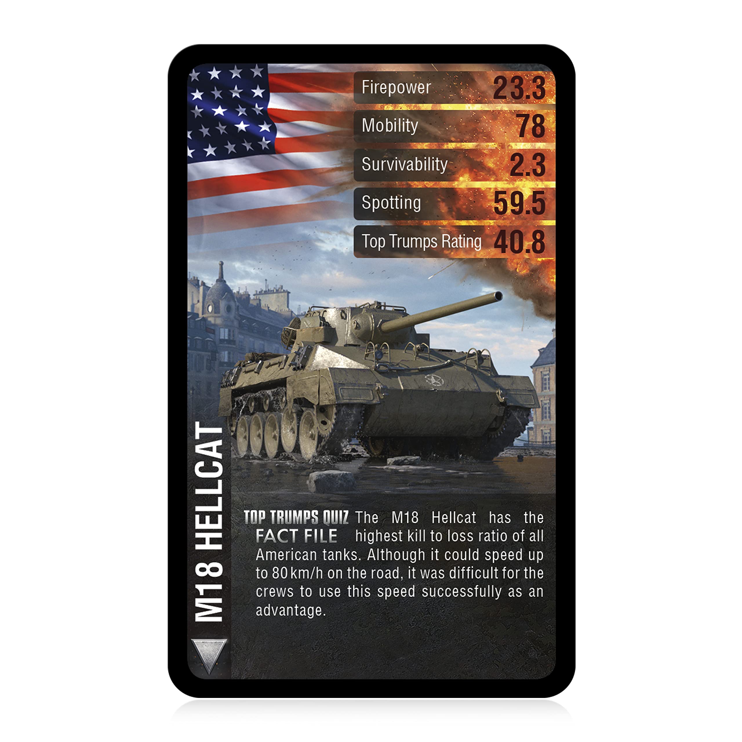 Top Trumps World of Tanks Classic Card Game, Learn about Shermans, Churchills, Tigers and T-34s in this educational pack, gift and toy for boys and girls aged 6 plus - Image 4